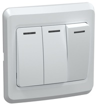 Изображение товара GENERICA VEGA ВС10-3-0-ВБ Выключатель 3 кл. 10А ВЕГА белый