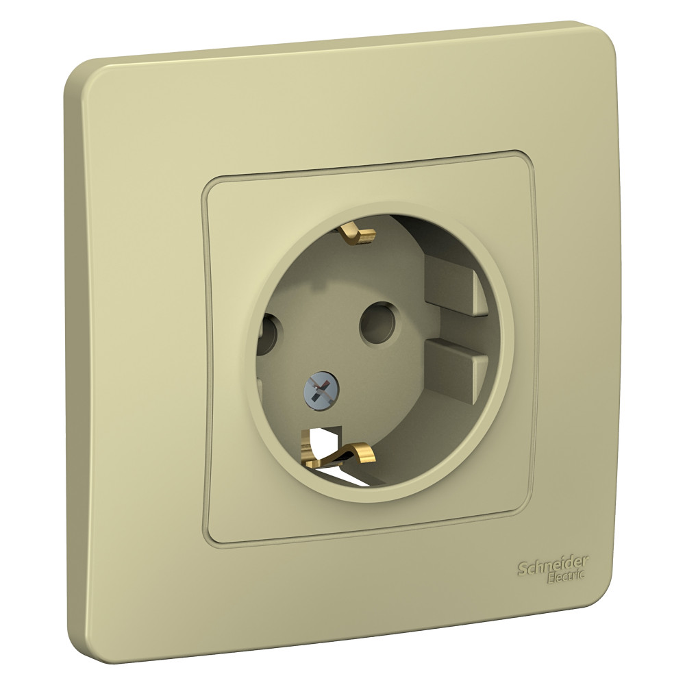 Изображение товара Systeme Electric Blanca внутр Беж Розетка с/з без шторок,16А, 250В