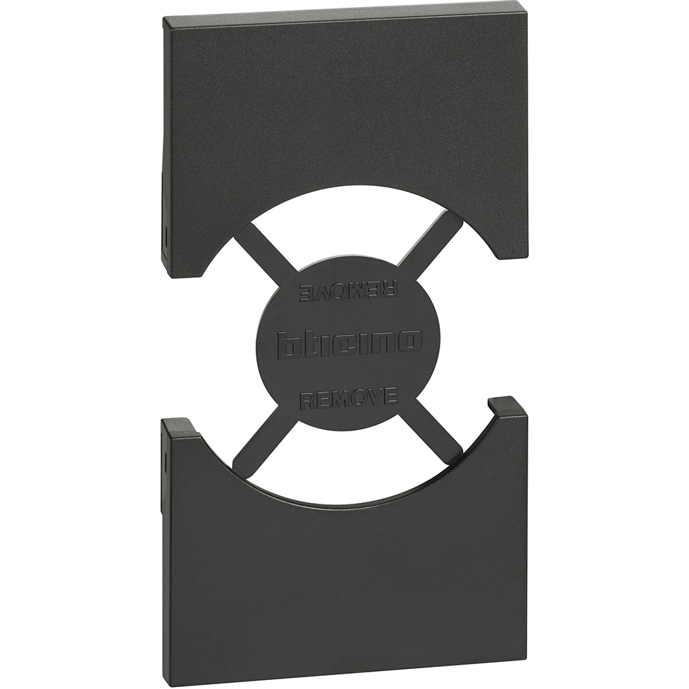 Изображение товара BT Living now Черный Лицевая панель для розеток 2К+З немецкого/итальянского стандарта 2 мод.