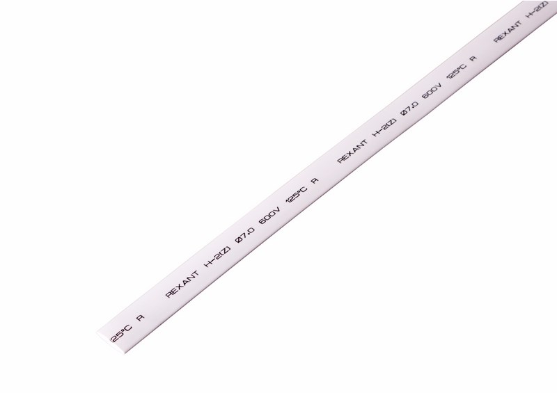 Изображение товара REXANT 7.0 / 3.5 мм 1м термоусадка белая.