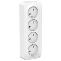 Изображение товара Systeme Electric Blanca наруж Бел Розетка 4-ая б/з без шторок 16А, 250В, изолир. пластина