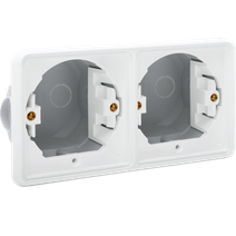 Изображение товара Niko Hydro Белый Рамка на 2 поста, встраиваемая, гориз