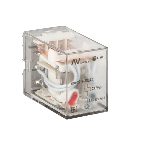 Изображение товара EKF Averes Реле промежуточное RPA 22/4 5A 230В AC.