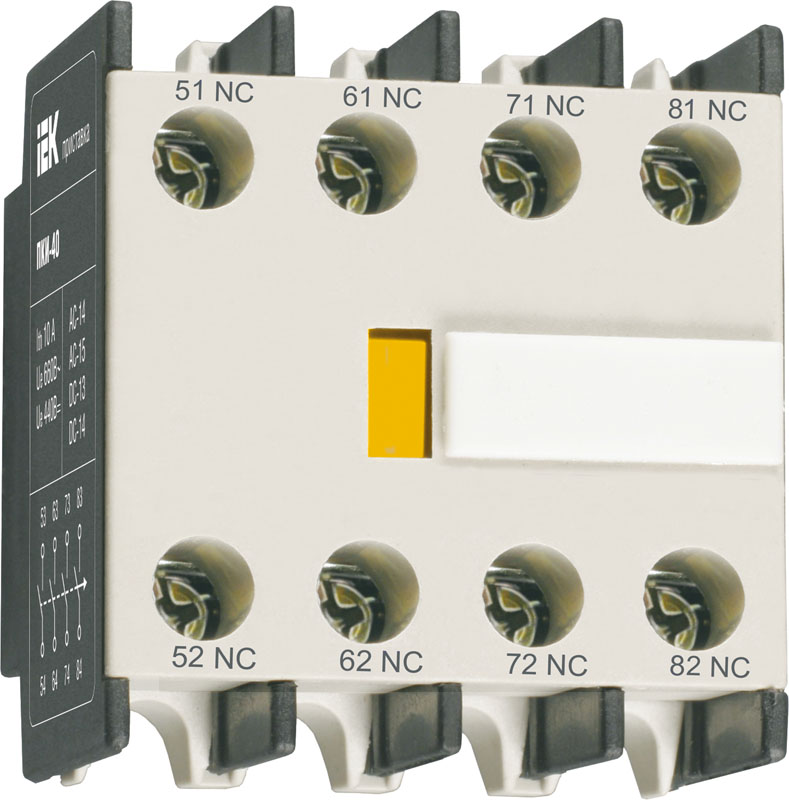 Изображение товара IEK ПКИ-04 доп.контакты — приставка для контакторов, 25 шт