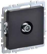 Изображение товара IEK BRITE BASE Черный Розетка TV проходная РТВ10-0-БрЧ