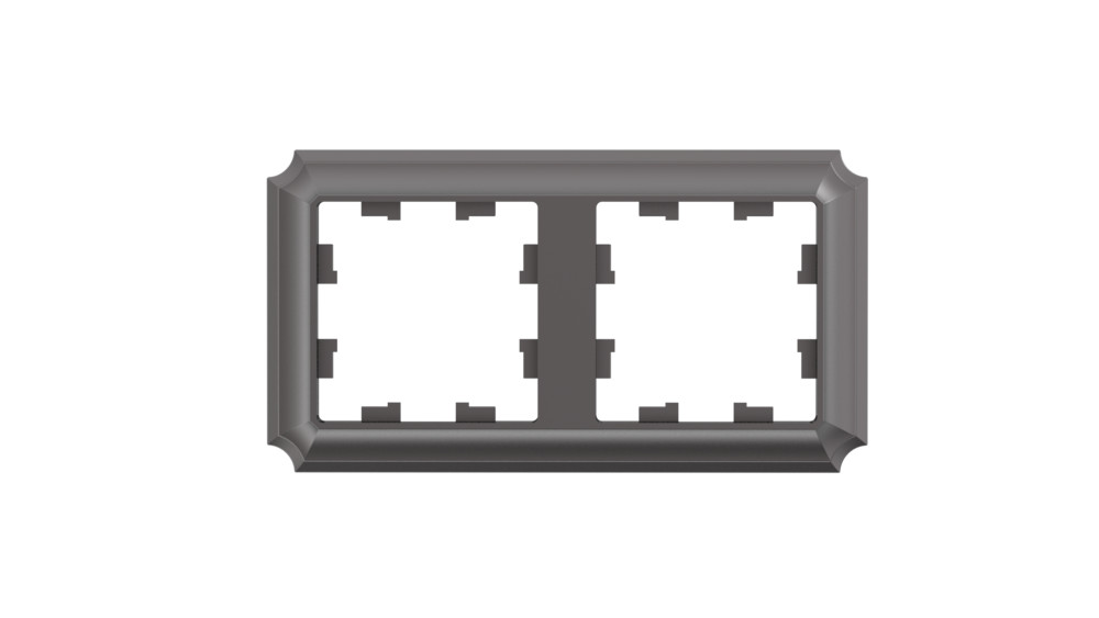 Изображение товара Рамка Systeme Electric AtlasDesign Antique Мокко двойная — декоративная рамка для выключателей