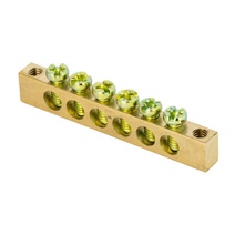 Изображение товара EKF PROxima Шина PEN "ноль-земля" (6х9мм) 6 отверстий латунь крепеж по краям.