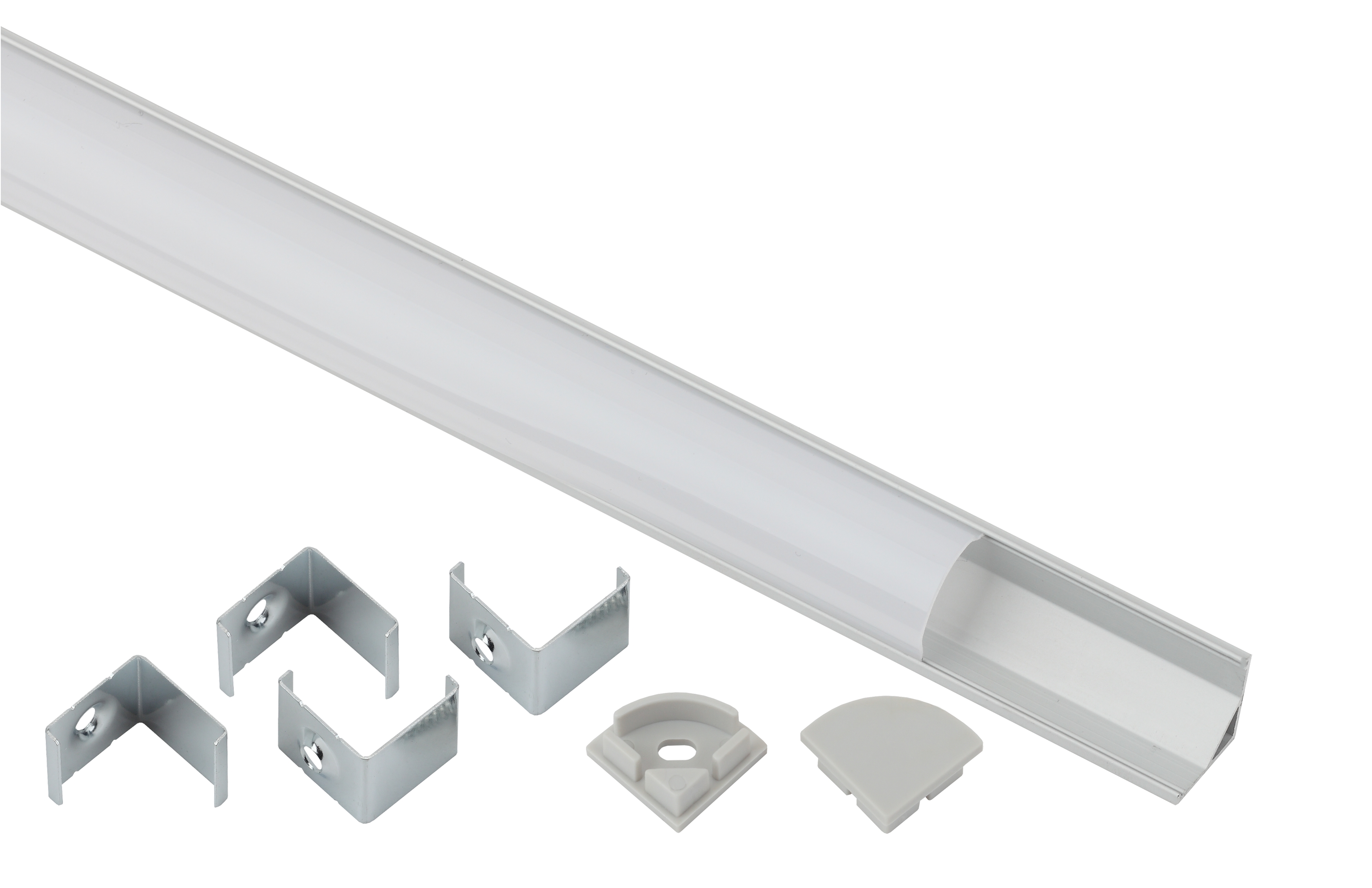 Изображение товара ЭРА Комплект с угловым анодированным профилем 1616R 16х16мм 2м и круглым экраном 2м CAB280 (5/60/1200)