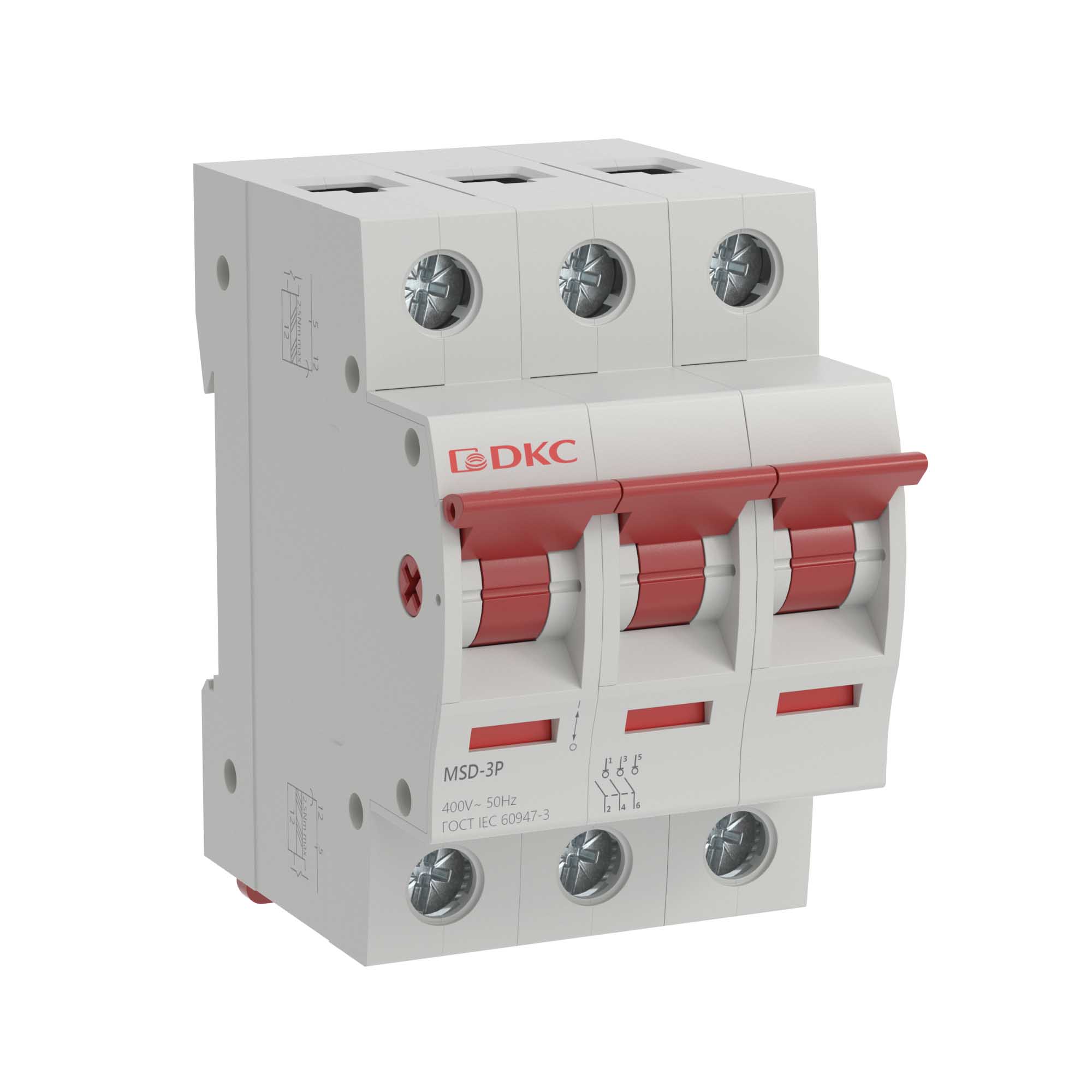 Изображение товара DKC Выключатель нагрузки модульный YON max типа MSD, 3 полюса, 100А