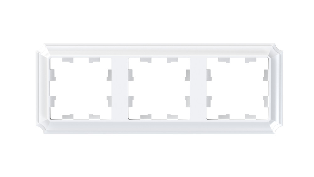 Изображение товара Rамка AtlasDesign Antique Белая 3-постовая