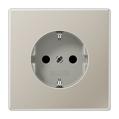 Изображение товара Розетка JUNG LS 990 Edelstahl С защитными шторками безвинтовый зажим