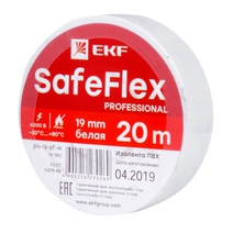 Изображение товара EKF Изолента ПВХ белая 19мм 20м серии SafeFlex
