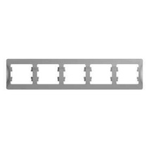 Изображение товара Systeme Electric Glossa Алюминий Рамка 5-ая, горизонтальная