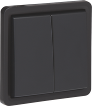 Изображение товара Niko Hydro Черный Переключатель 2-клавишный, IP55, пруж клеммы