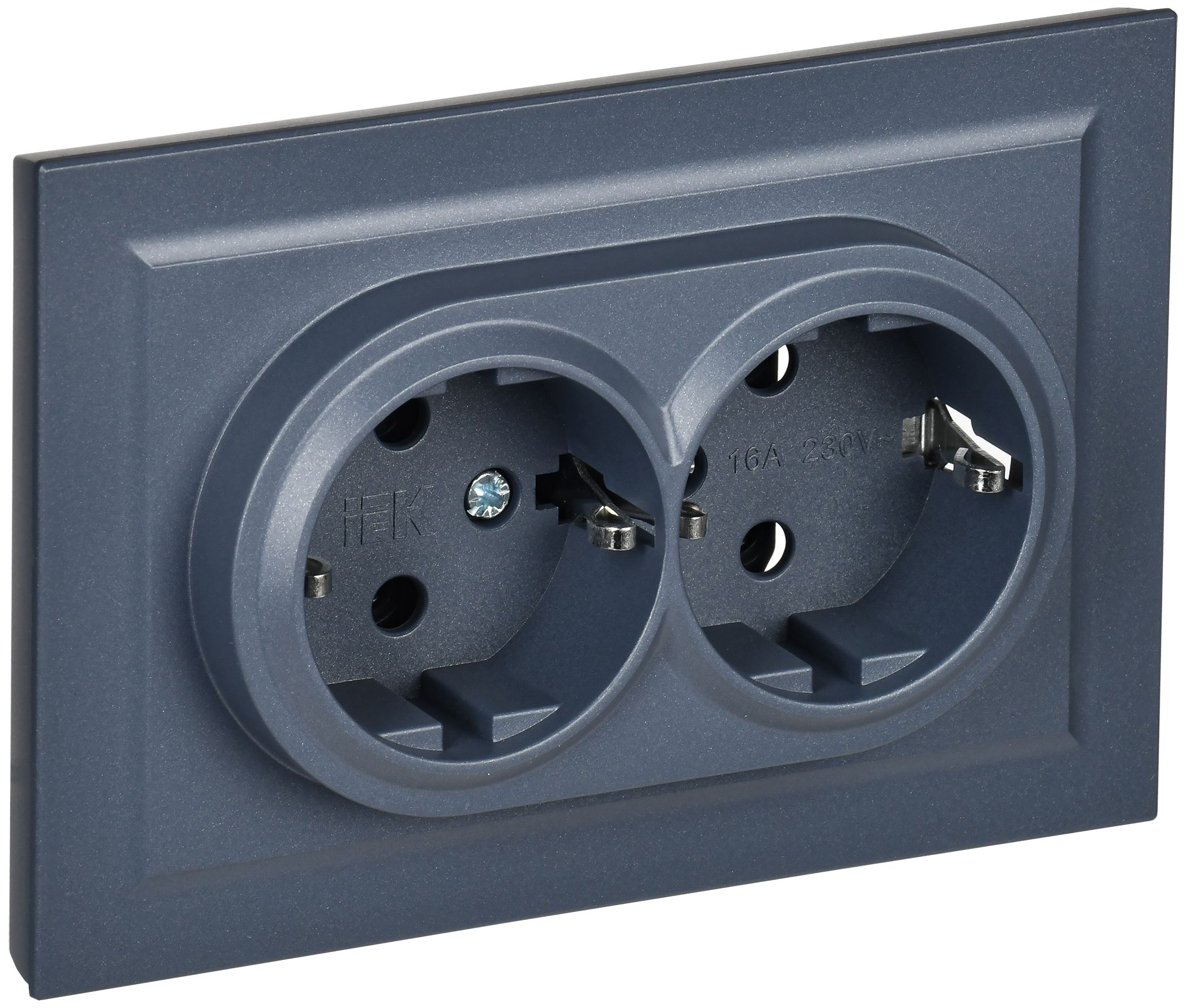 Изображение товара IEK BRITE Маренго Розетка 2-м с/з без защ штор 16А в сборе РС12-3-БрМ Изображение товара IEK BRITE Маренго Розетка 2-м с/з без защ штор 16А в сборе РС12-3-БрМ