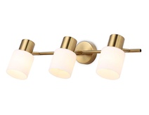 Изображение товара Ambrella Настенно-потолочный спот TR3972/3 BS/FR латунь/белый матовый E27*3 max 40W 460*80*140