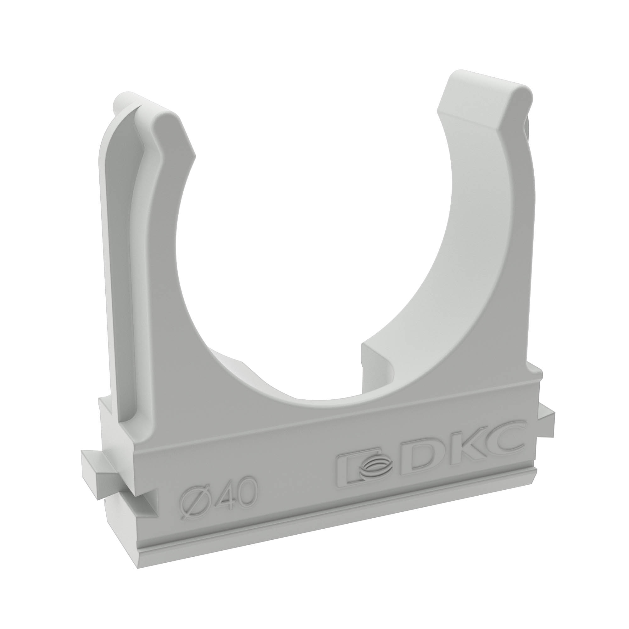 Изображение товара DKC Держатель с защелкой, д.40мм Изображение товара DKC Держатель с защелкой, д.40мм