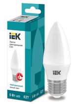 Изображение товара IEK Лампа светодиодная ECO C35 свеча 5Вт 230В 4000К E27
