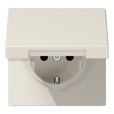 Изображение товара JUNG LS 990 Розетка с крышкой безвинтов зажим 1 поста IP20 Бежевый