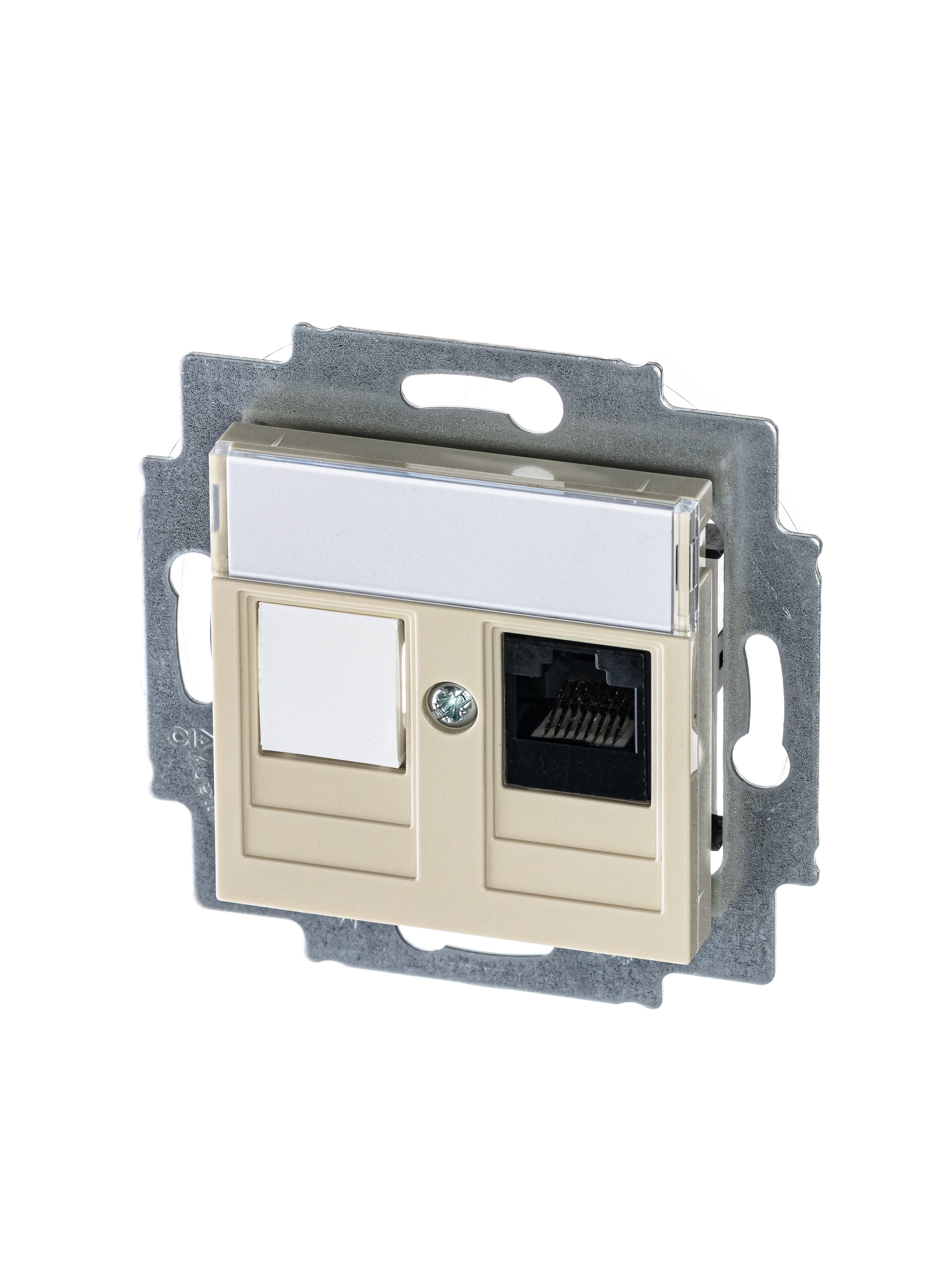 Изображение товара ABB EPJ Levit слоновая кость / белый Розетка компьютерная RJ45 кат,5e+заглуш,, слоновая кость