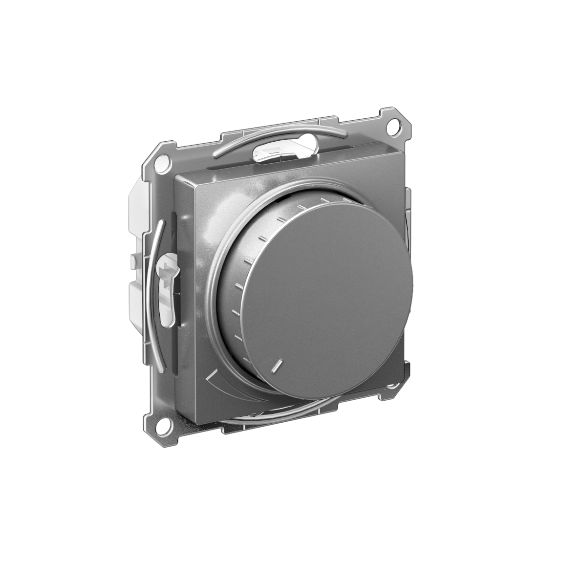 Изображение товара Systeme Electric AtlasDesign Сталь Светорегулятор (диммер) повор-нажим, LED, RC, 400Вт, мех.