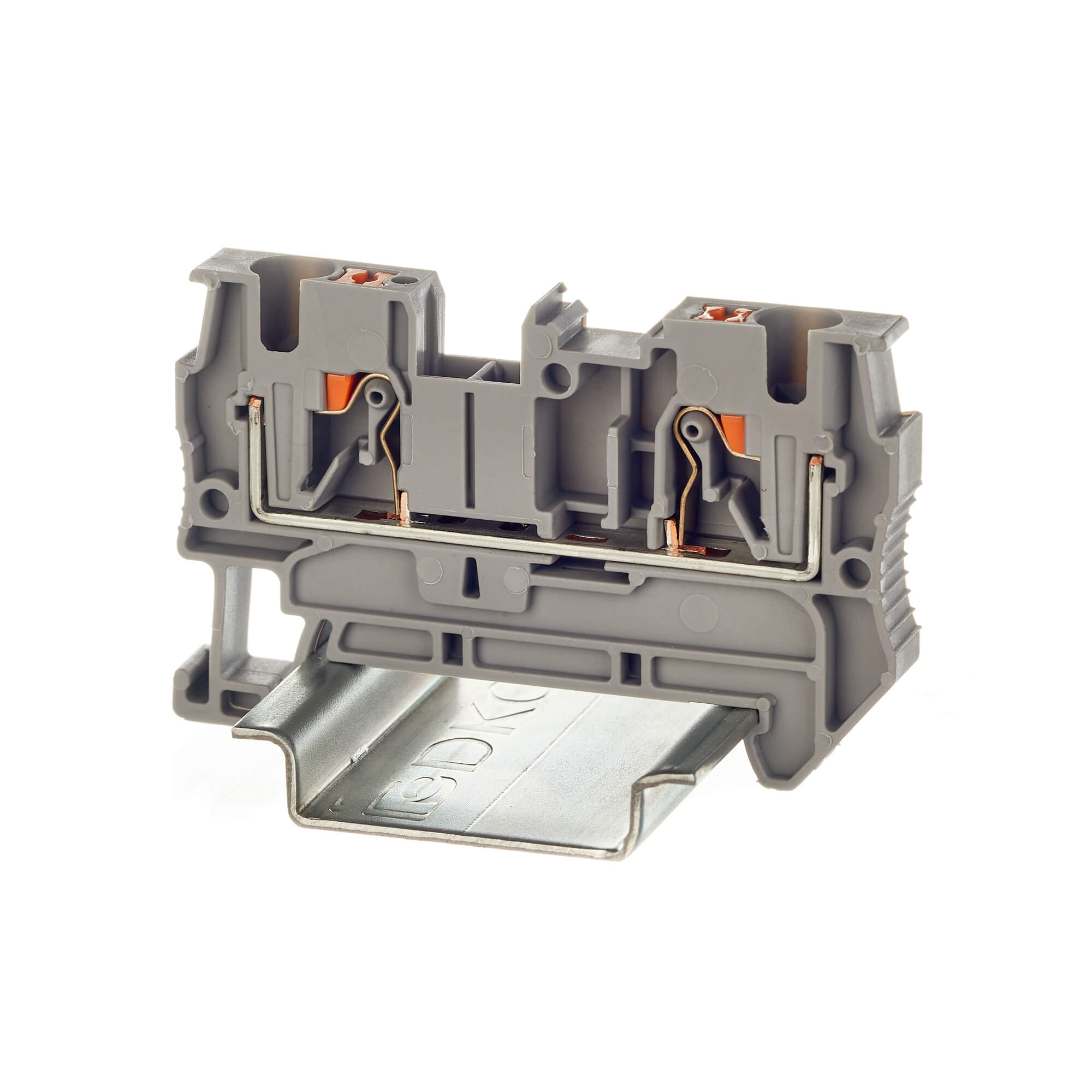 Изображение товара DKC Nuputuk Клемма проходная, зажим push-in, 2 точки подключения, 4 кв.мм, серая