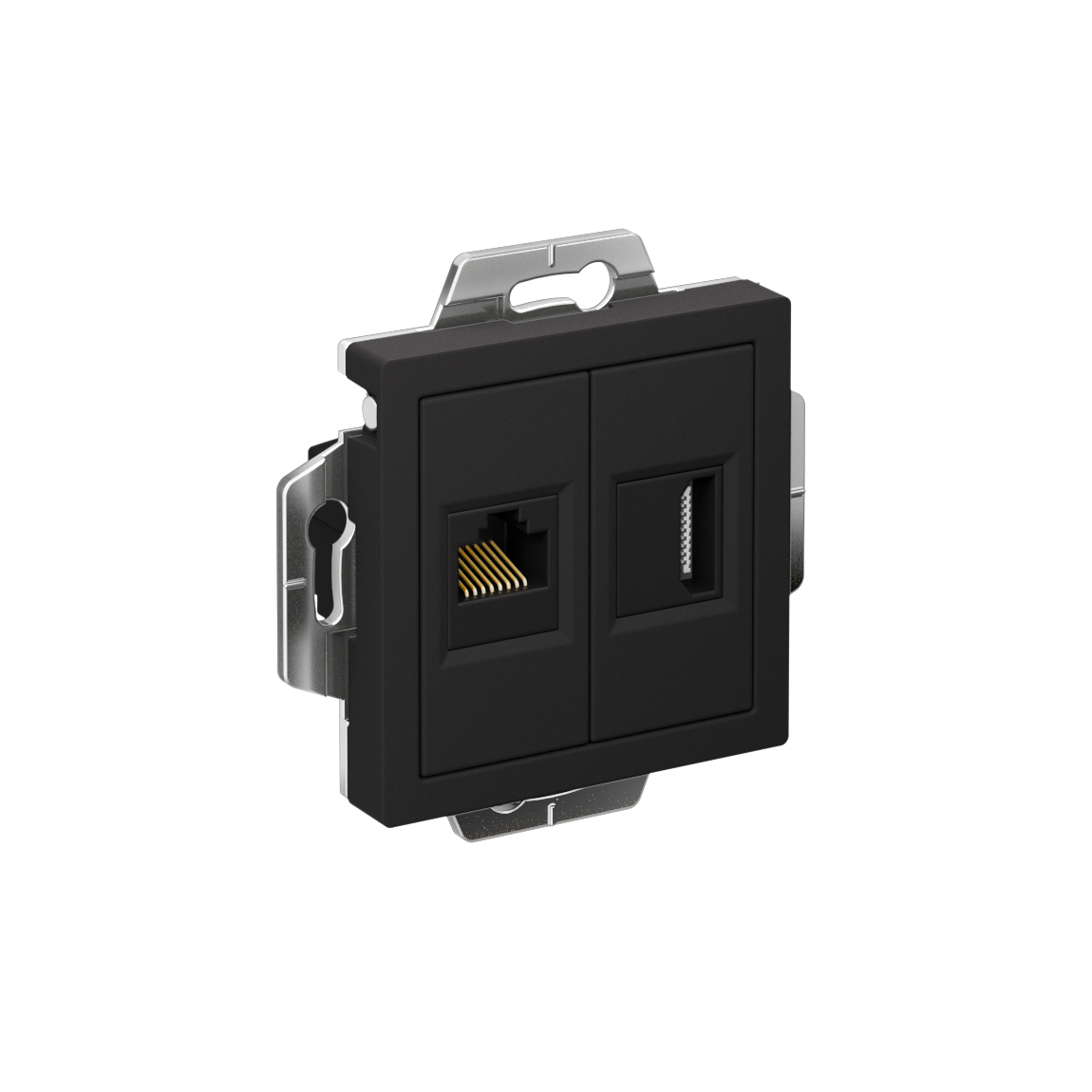 Изображение товара Карбон Розетка двойная HDMI+RJ45, AtlasDesign