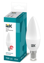 Изображение товара IEK Лампа светодиодная ECO C35 свеча 9Вт 230В 4000К E14
