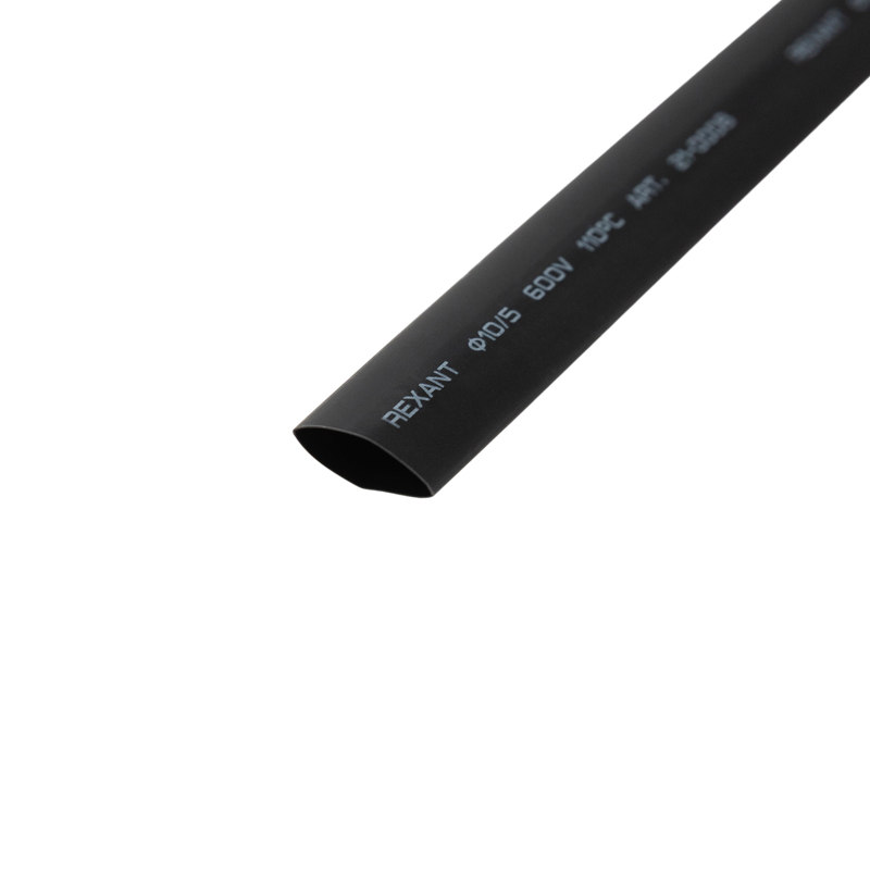 Изображение товара REXANT 10.0 / 5.0 мм 1м термоусадка черная.