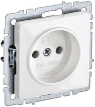 Изображение товара IEK BRITE BASE Белый Розетка 1-м б/з без защ штор 10А РС10-1-0-БрБ