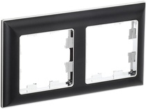 Изображение товара IEK BRITE DECOR Черный/хром 3D-форма Рамка 2-мест. РУ-2-Бр Изображение товара IEK BRITE DECOR Черный/хром 3D-форма Рамка 2-мест. РУ-2-Бр