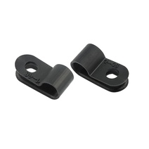 Изображение товара Кабельная скоба под винт 5 мм, черная, упаковка 50 шт. Rexant.