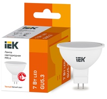 Изображение товара IEK Лампа светодиодная ECO MR16 софит 7Вт 230В 3000К GU5.3