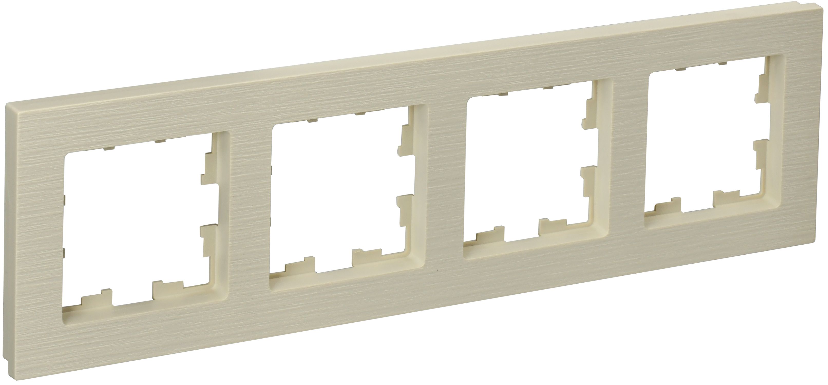 Изображение товара IEK BRITE DECOR Бежевый рифленый Рамка 4-м РУ-4-Бр