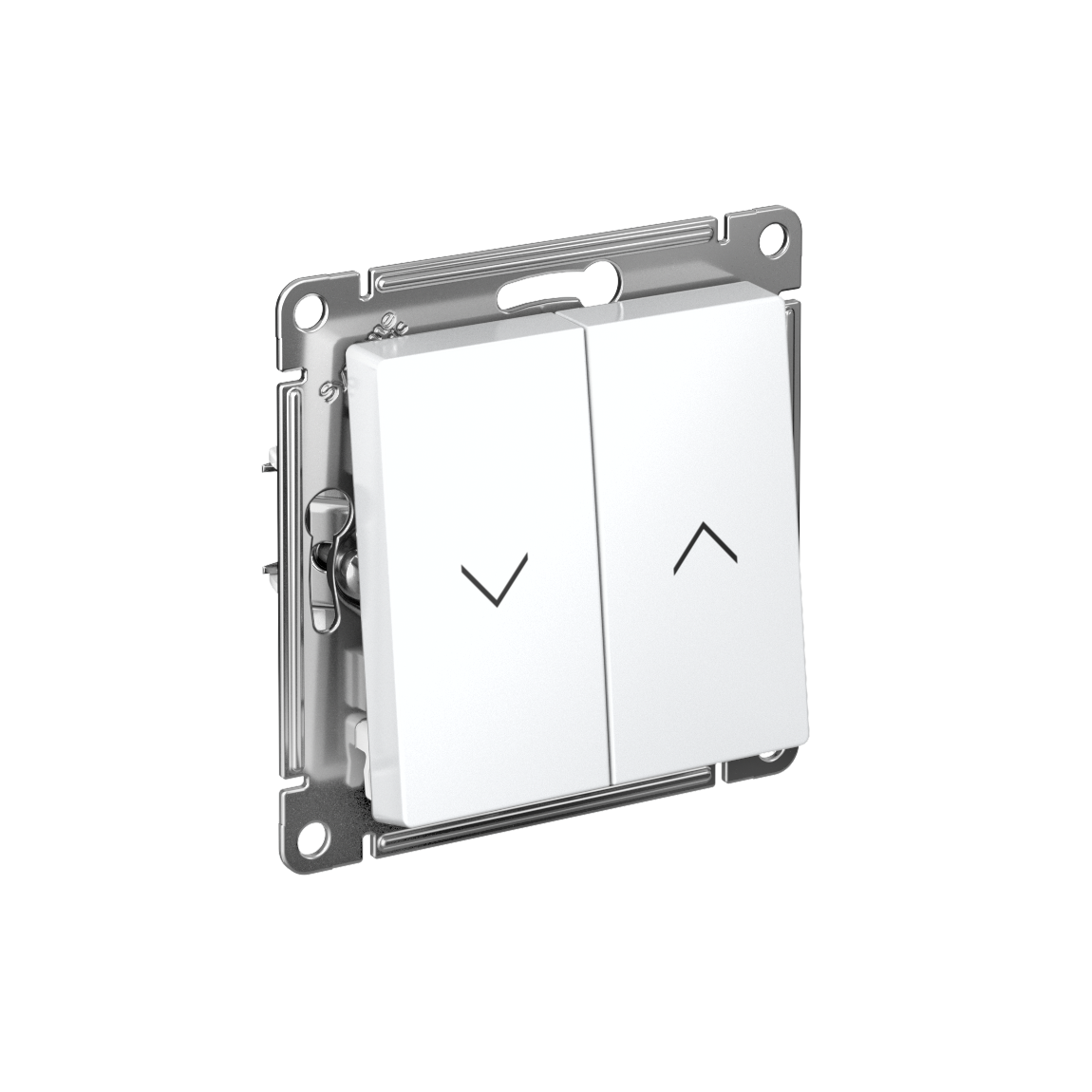 Изображение товара Systeme Electric AtlasDesign Белый Выключатель 2-клавишный жалюзи, 10А, механизм