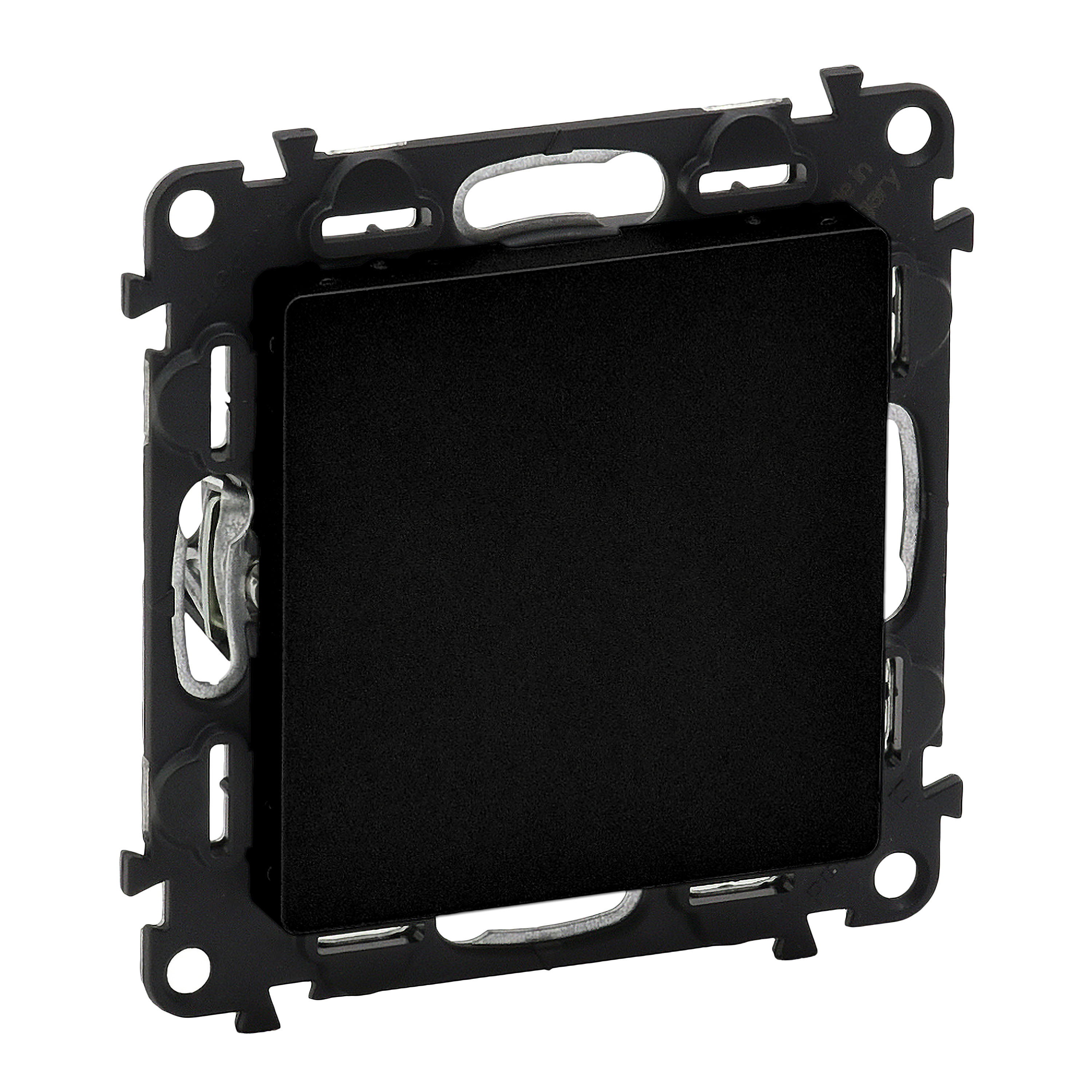 Изображение товара Legrand Valena LIFE Black. Заглушка с суппортом. С лицевой панелью. Антрацит..