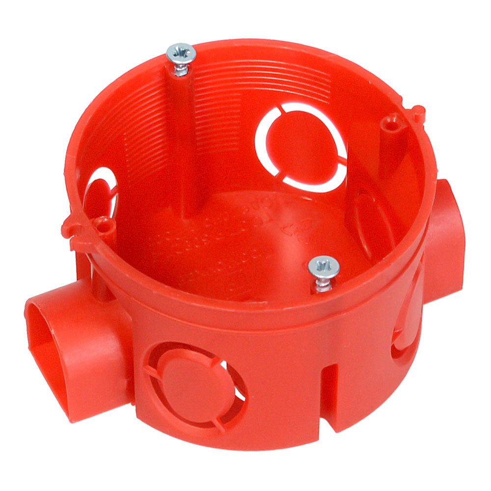 Изображение товара Промрукав Коробка установочная 80-0500С безгалогенная (HF) 68х42 с саморезами (224шт/кор)