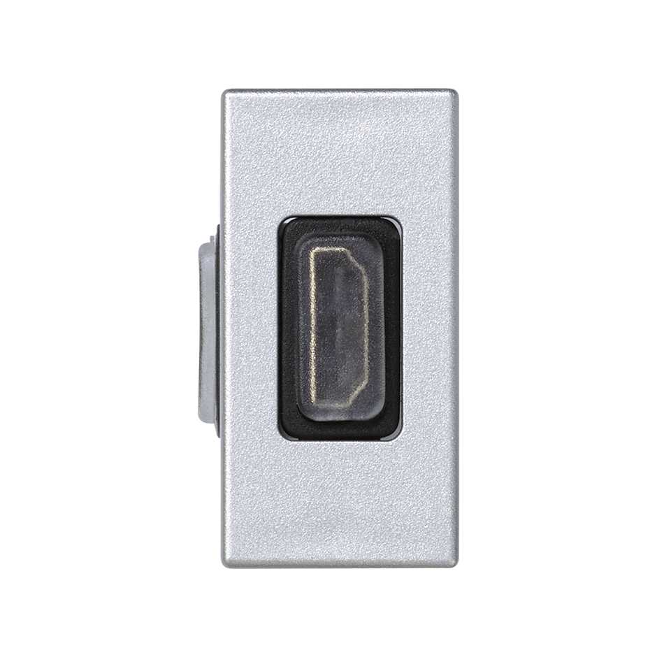 Изображение товара Simon Connect Алюминий Разъём HDMI, 22,5х45мм, (мама-мама)