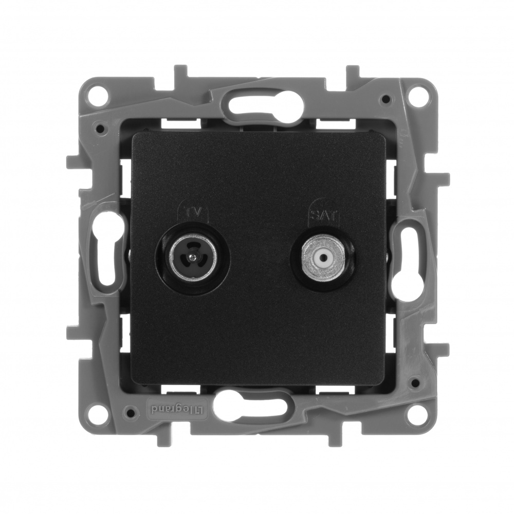 Изображение товара Legrand Etika Антрацит Розетка TV/SAT 2-х кабельная.