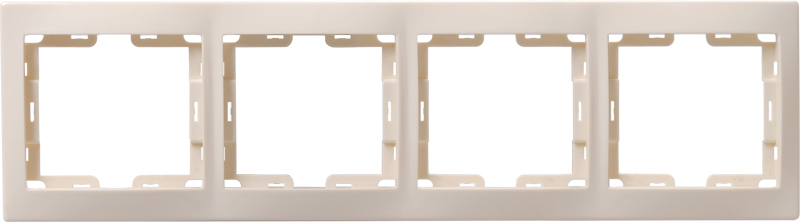 Изображение товара Рамка 4 места KVARTA GENERICA РГ-4-ККм (Глянцевая, Бежевый)