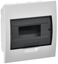 Изображение товара IEK GENERICA Корпус пластиковый ЩРВ-П-8 черн. прозр. дверь IP41