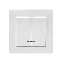 Изображение товара EKF PROxima Валенсия выключатель 2-кл. 10А белый с индикатором.