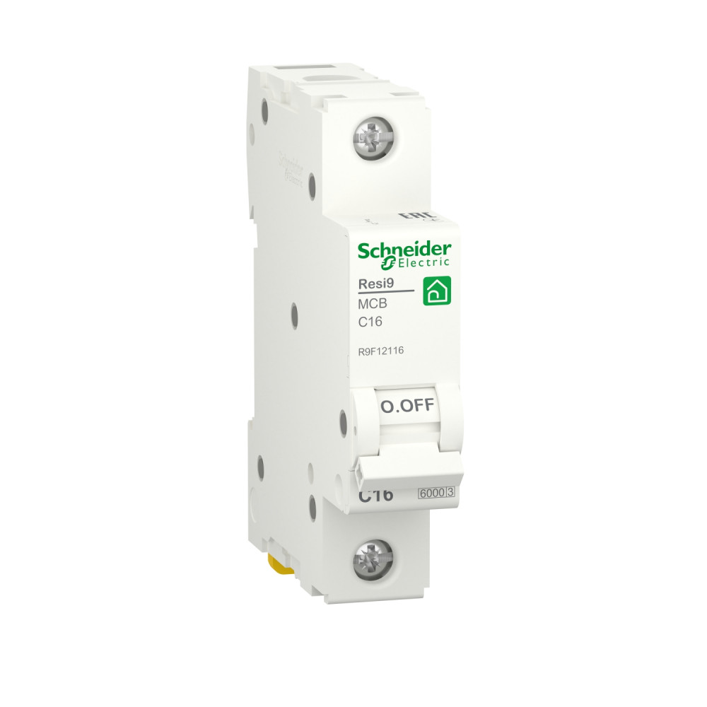 Изображение товара Schneider Electric RESI9 Автоматический выключатель (АВ) С 16А 1P 6000A