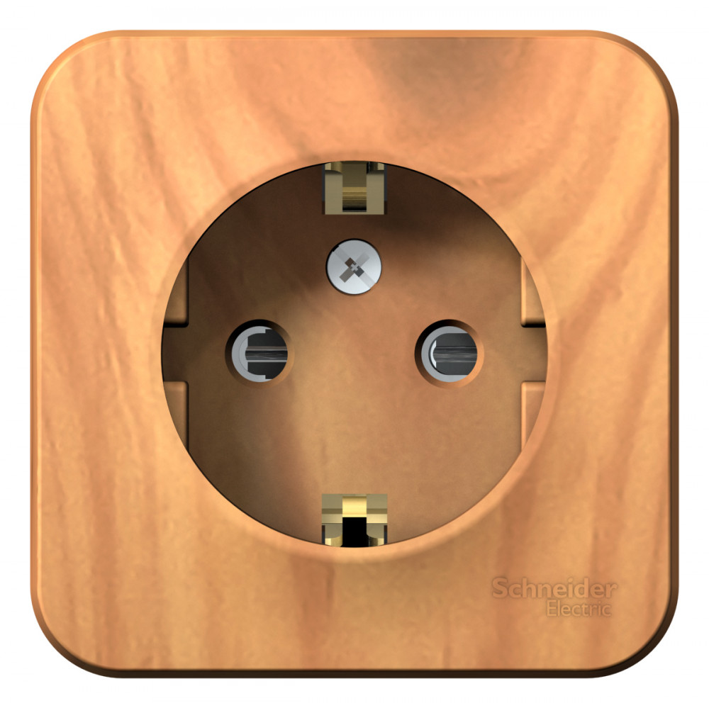 Изображение товара Systeme Electric Blanca наруж Ясень Розетка с/з со шторками 16А, 250В, изолир. пластина