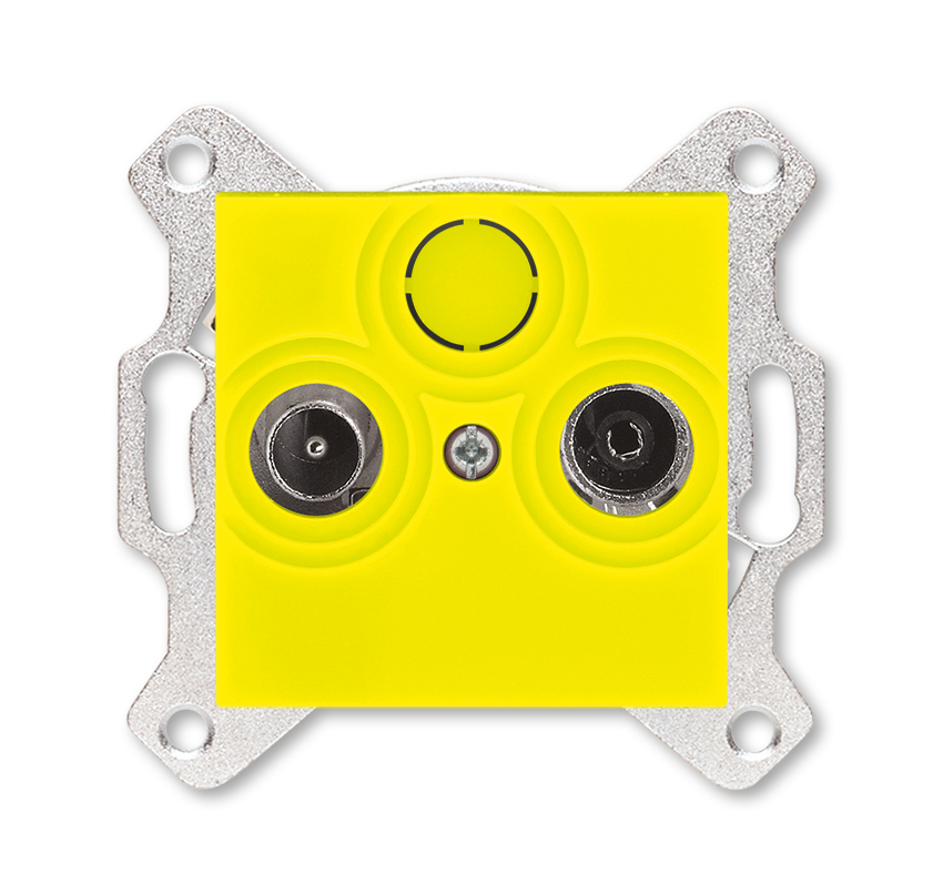 Изображение товара ABB EPJ Levit жёлтый / дымчатый чёрный Розетка TV-R, оконечная, жёлтый