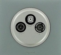 Изображение товара Legrand Celiane Графит Накладка TV-FM-SAT розетки.