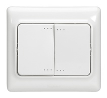 Изображение товара Legrand Kaptika Белый Выключатель 2-клавишный.