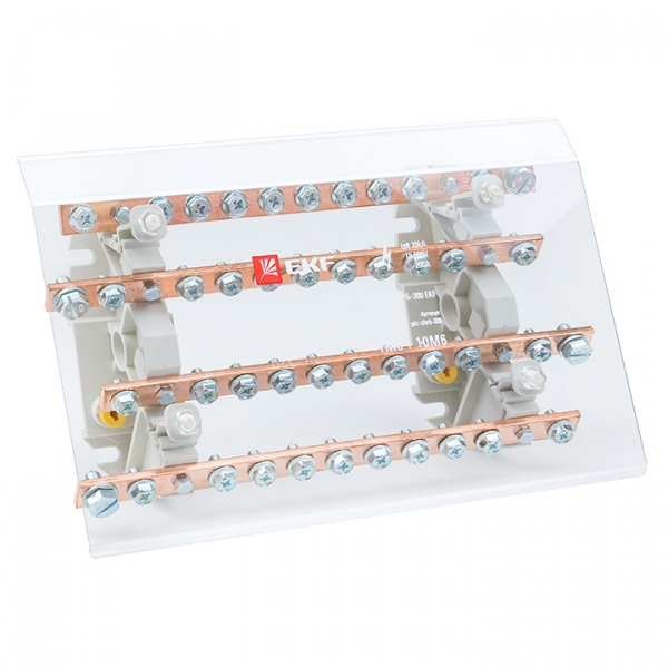 Изображение товара ШРБ-200 EKF PROxima — шина 4 полюса, 200 А, DIN-рейка