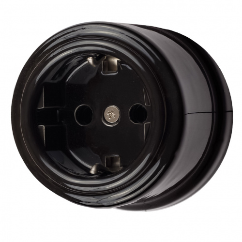 Изображение товара BIRONI Лизетта Керамика Черный Розетка с/з