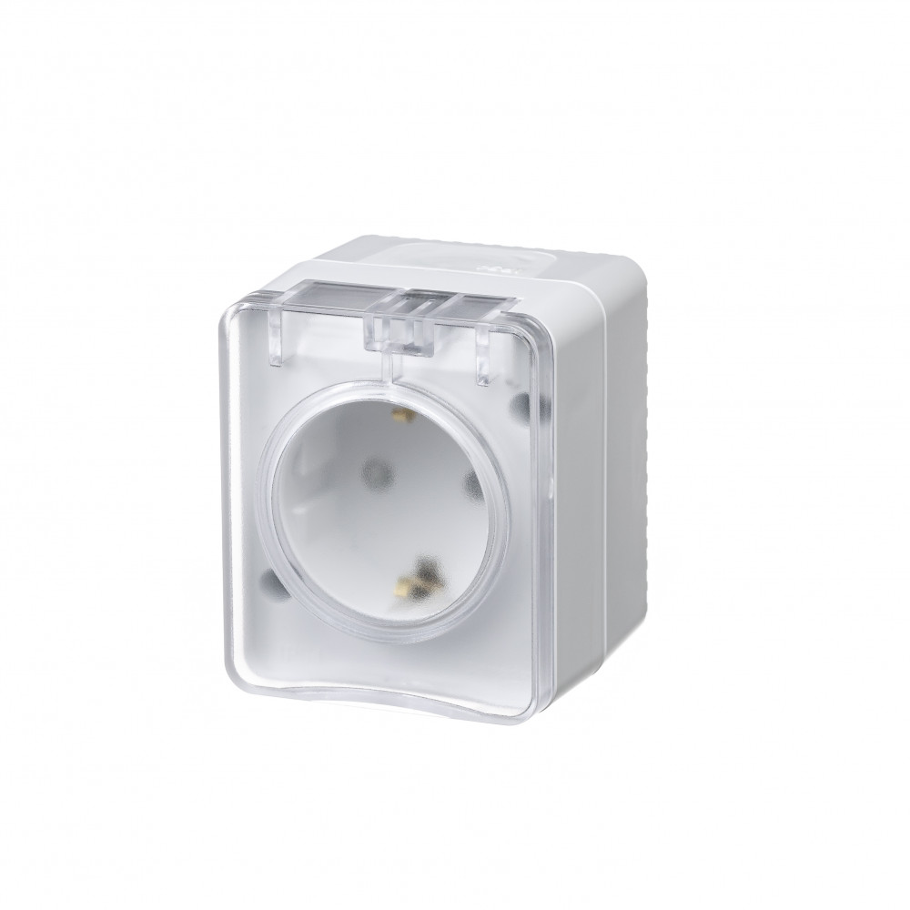 Изображение товара Розетка AtlasDesign Profi54 IP54 16A 250В с заземлением и шторками